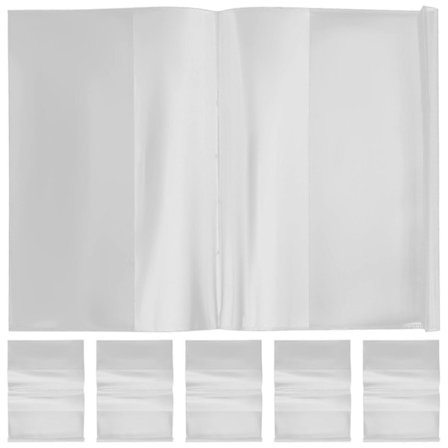 10 st Genomskinliga Bokomslag Justerbar Bredd Mjukt Omslag Böcker Skyddande Omslag