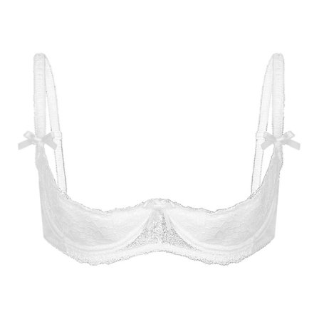 Dame 1/2 Cup Push Up Spile Blonde BH Lingerie Åpen Bryst Cup BH Topper Justerbar Stropp Svamp Polstret BH Undertøy