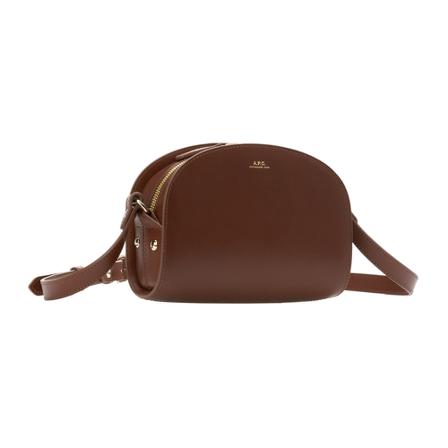 A.p.c., Demi-Lune Mini Crossbody Bag Bruin, Dames, Maat:ONE Size