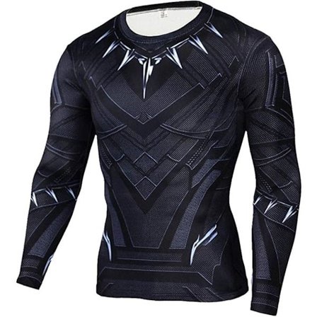 3D Superhjälte Åtsittande Snabbtorkande Elastisk Sport Cosplay T-shirt Långärmad Captain 1 Medium