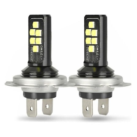 2x H7 LED Strålkastare Kit Hög/Låg Beam 220w 60000lm Super Ljusstark 6000k Vit