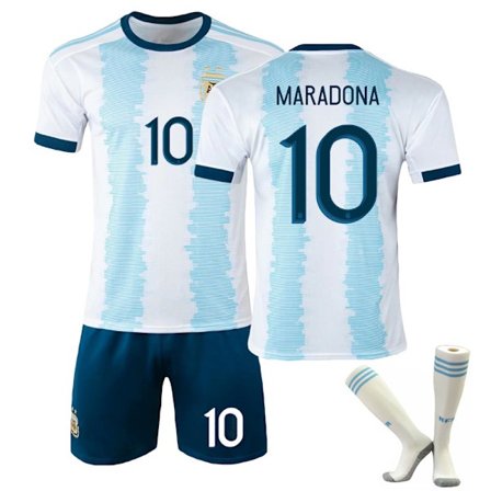 Lasten / aikuisten MM-kisat Argentiinan Maradona Jersey set