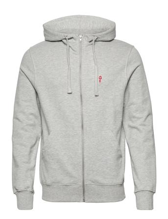 Regular Fit Zip Hoodie Sweatshirt Huppari Harmaa Revolution