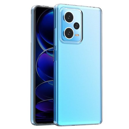 Ultra Clear 0,5 mm etui for Xiaomi Redmi Note 12 Pro + tynt deksel gjennomsiktig