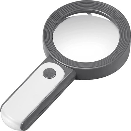 30X Lighted Reading Magnifier,Large Handheld Magnifying Glass wit