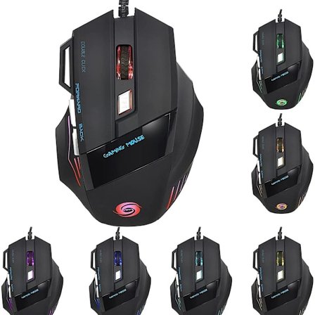 Trådbunden spelmus 5500 DPI 7 knappar stationär dator bärbar dator