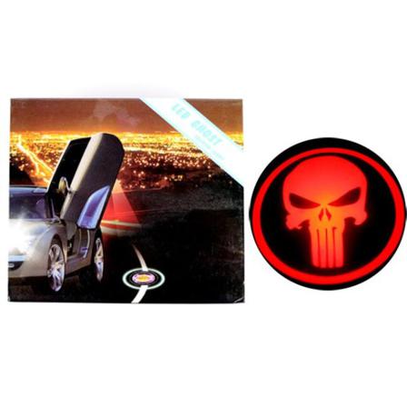 Dödskalle Led Laserlogga Styling Till Tex. Bildörrar