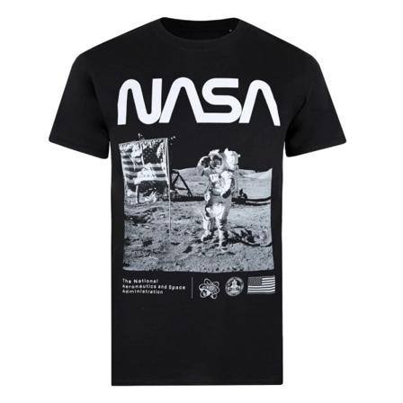 Nasa Herr Salute Bomull T-shirt L Svart