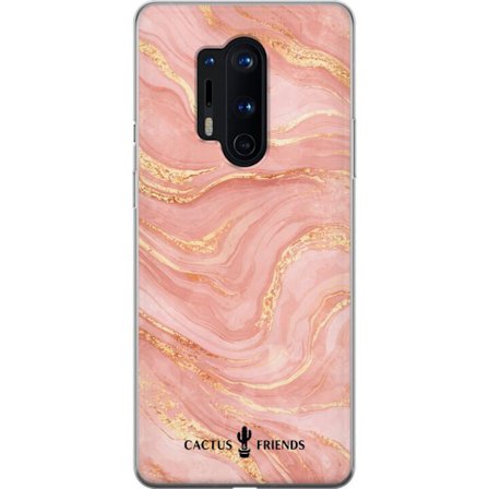 Kompatibel Mobilcover til OnePlus OnePlus 8 Pro Cactus and Friends – RoseGoldFlow