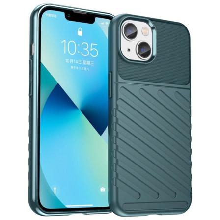 Iphone 14 Plus Thunder Series Twill Texture Skal - Grön Green