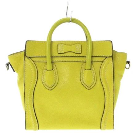Celine Vintage Pre-owned Leather handTass , Geel , Dames , Maat: ONE Size Vintage Tassen