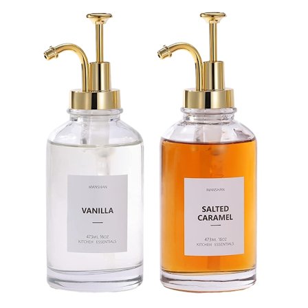 Kaffesirap Dispenser Set, Lätt att rengöra och läckagesäker, Exakt dosering, Perfekt present för kaffeälskare, 2-pack