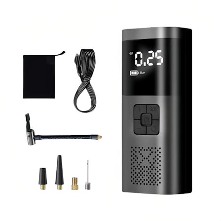 Bærbar dækpumpe, trådløs luftpumpe til bil, cykel, motorcykel