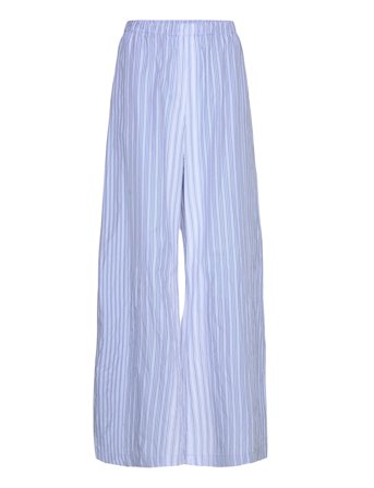 Weekday Low Loose Cotton Trousers - Blue - S