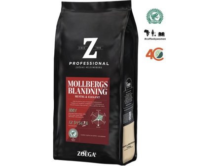 ZOEGAS Kaffe hela bönor Mollbergs 750g - Lyreco - Kök och servering - Kaffe och te - Hela Bönor