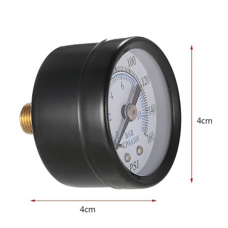 Profesjonell 1/8 tommers 160 psi kompressor lufttrykksmåler