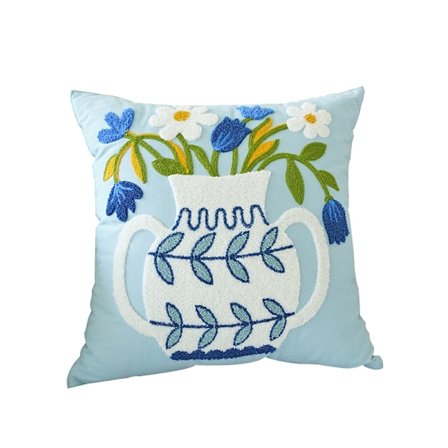 Tulip Flower Brodery Soffa Kudde Slängkudde