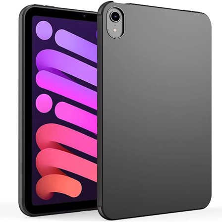 Mjukt skal kompatibelt med iPad Mini 1 2 3 4 5 7.9'' mini 6 2021 8.3 mini 5:e 6:e Gen Flexibelt Silikon TPU Svart Skyddande Skal Baksida