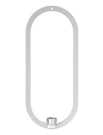 Oval 490X210Cm W. Candle Holder S.s Silver Cooee Design