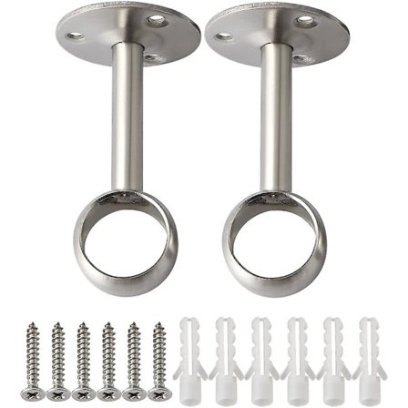 Gardinstangsbeslag Garderobestangsbeslag Med Skruer Loftbeslag Diameter 32mm, 2 Stk. 32mm
