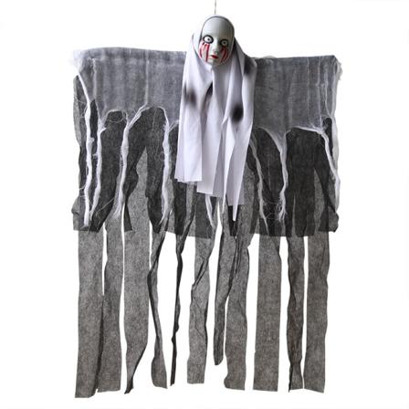 Halloween dekoration hængende spøgelse grænseoverskridende specielt til kraniegaze spøgelsesansigt spøgelseshus dør