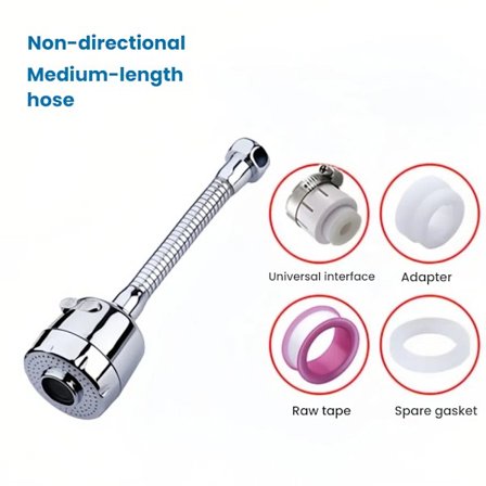 Kran anti-stänk huvudluftare kranförlängare universalformad luftare booster duschfiltermunstycke