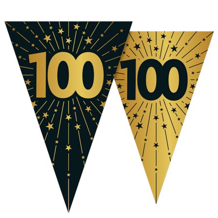 Vimpelguirlande med Stjerner og Tallet 100