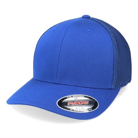 Flexfit - Blå flexfit Caps - Mesh Royal Trucker Flexfit @ Hatstore