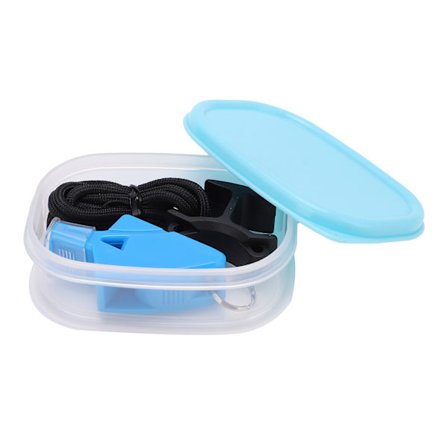 Plastik Udendørs Fløjte med Snøre Fingerklips Lyseblå Basketball Dommer