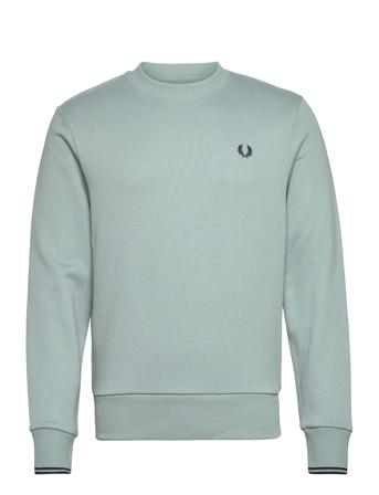 Crew Neck Sweatshirt Sweat-shirt Tröja Blå Fred Perry