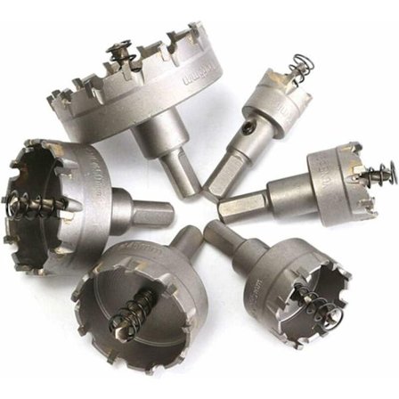 6 stk. HSS TCT kædesavskær, bor, hårdmetal hulåbner, 22-65mm