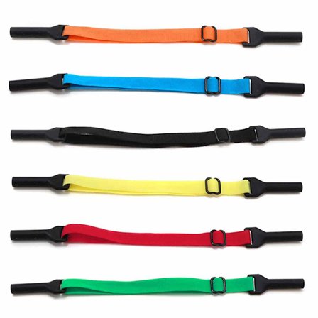 6 stk. Sportsbrillebånd, Skridsikre Justerbare Solbrillebånd, Brilleholder, Blødt Slidstærkt Bånd til Løb, Udendørs, Sport, Mænd, Børn