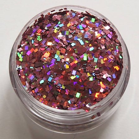 Nagelglitter - Fyrkanter/Square - Ljusrosa - 8ml - Glitter