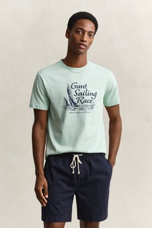 GANT Herren Graphic T-Shirt (S) Blau