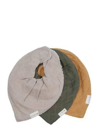 Bandana Bib - Olive Garden - 3 Pack Baby & Maternity Care & Hygiene Dry Bibs Multi/mønstret Fabelab