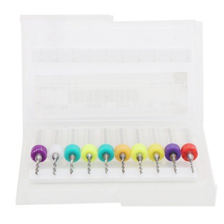 10 stk. Mini karbid mikrobor Fixed Shank 1.1-1.55mm for kretskort