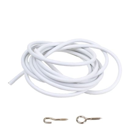 Kirsch Gardinspiral med krok och ögla, 2 m Gardiner Vit ONESIZE