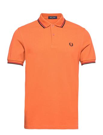 Twin Tipped Fp Shirt Polos Short-sleeved Orange Fred Perry