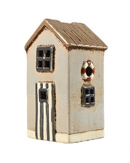 Ljuslykta/prydnad av keramik 14,5 cm Grå - Linea