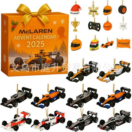 2025 Adventskalender F1 Team, 24 dager Leketøysfigurer Byggeklosser Nedtellingskalender, Adventskalender Overraskelsesgave til gutter-FM-