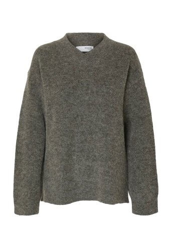 Selected | Slfsia Ras Ls Knit Long V-Neck Noos | M