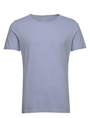 Slhmorgan Ss O-Neck Tee W T-shirts Short-sleeved Blå Selected Homme