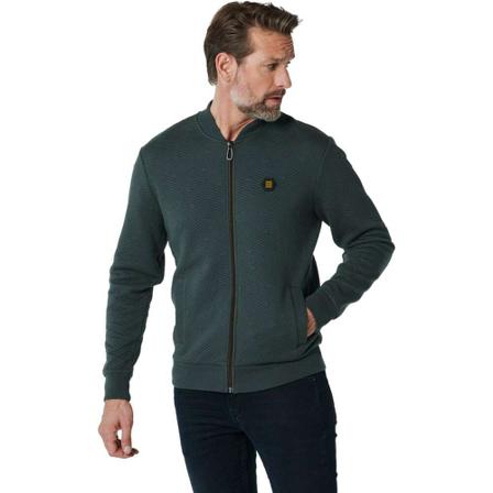 No Excess, Sweater full zipper double layer ja dark steel Grijs, Heren, Maat:XL