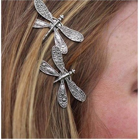 5,5x4cm Hårklämma med Trollslända, Antikt Hårspänne Bröllop Retro Styling Hårklämma, Brudhuvudbonad, Färg Huvudbonad Styling H