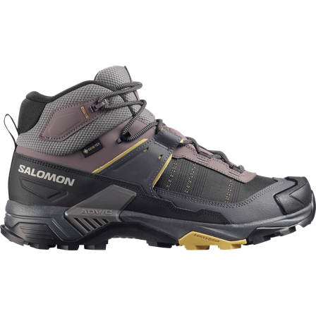 Salomon - Chaussures de randonnée et grande randonnée pour homme X Ultra 5 Mid Wide Gtx - Dark Gull Gray / Asphalt - 44⅔