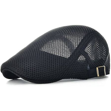 Herrar Andningsbar Mesh Sommarhatt Justerbar Newsboy Beret Ivy Cap Flat Cap