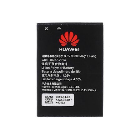 3.80V 3000mAh Batteri Erstatning (Kode: HB824666RBC) for Huawei E5577[D]