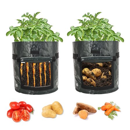 4 stk. 7 gallon kartoffeldyrkningssæt. Haveplanteposer til kartofler, gulerødder, tomater, agurker og andre grøntsager.