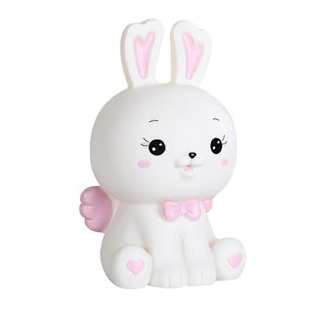 Söpö Eläin Säästölipas Jänis Mallinen Säästöpossu Suloinen Pupu Rahapurkki Lasten Rahalaatikko Valkoinen 15X14CM Säästäminen Kolikot 1Pakkaus [DB]