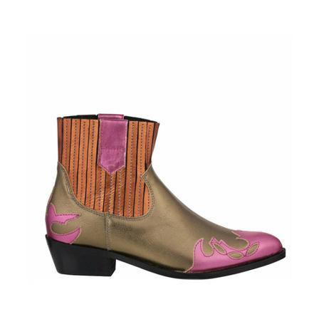 Dwrs Cowboy laarzen , Roze , Dames , Maat: 39 EU Cowboylaarzen